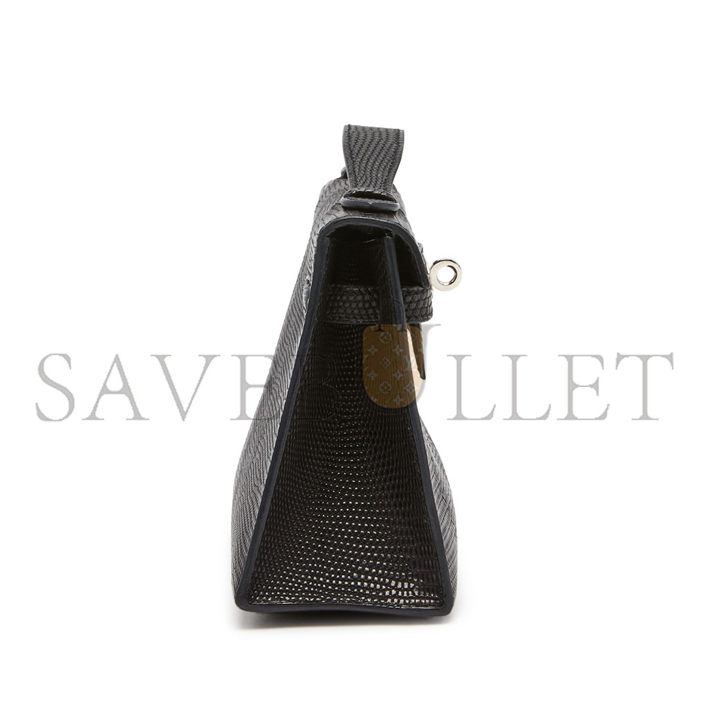 H**mes master black mini kelly lizard with palladium hardware (22*14*7cm)